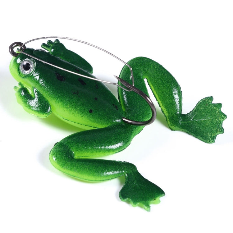HENGJIA FO100 10 pz Anti-Appeso Fondo Galleggiante Rana Pesce Nero Esca Finta Tuono Rana Esca, FO100 (Gray Black), FO100 (Dark Green), FO100 (Light Green)