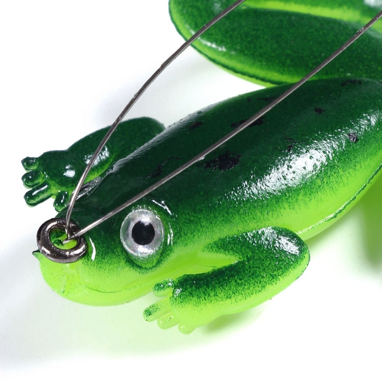 HENGJIA FO100 10 pz Anti-Appeso Fondo Galleggiante Rana Pesce Nero Esca Finta Tuono Rana Esca, FO100 (Gray Black), FO100 (Dark Green), FO100 (Light Green)