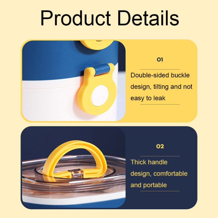 XC-540-541 Lunch Box isolante per ufficio portatile diviso ovale di grande capacità, 600ml (Stainless Blue), 600ml (Stainless Yellow), 600ml (Stainless Purple), 1.2L (Stainless Blue), 1.2L (Stainless Yellow), 1.2L (Stainless Purple), 600ml (Plastic Blu...