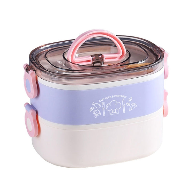 XC-540-541 Lunch Box isolante per ufficio portatile diviso ovale di grande capacità, 600ml (Stainless Blue), 600ml (Stainless Yellow), 600ml (Stainless Purple), 1.2L (Stainless Blue), 1.2L (Stainless Yellow), 1.2L (Stainless Purple), 600ml (Plastic Blu...