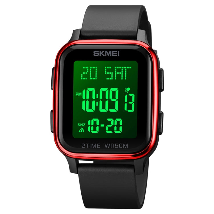 SKMEI 1858 Orologio luminoso a LED con doppio display digitale impermeabile quadrato, 1858 Red, 1858 Blue, 1858 Black, 1858 Rose Gold