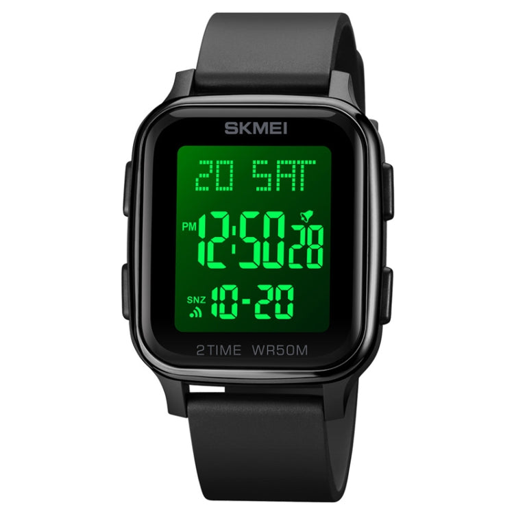 SKMEI 1858 Orologio luminoso a LED con doppio display digitale impermeabile quadrato, 1858 Red, 1858 Blue, 1858 Black, 1858 Rose Gold