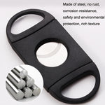 5 mini forbici per sigari a doppio bordo in acciaio inossidabile nero, frantoi per sigari, Cigar Crushers