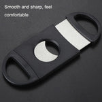 5 mini forbici per sigari a doppio bordo in acciaio inossidabile nero, frantoi per sigari, Cigar Crushers