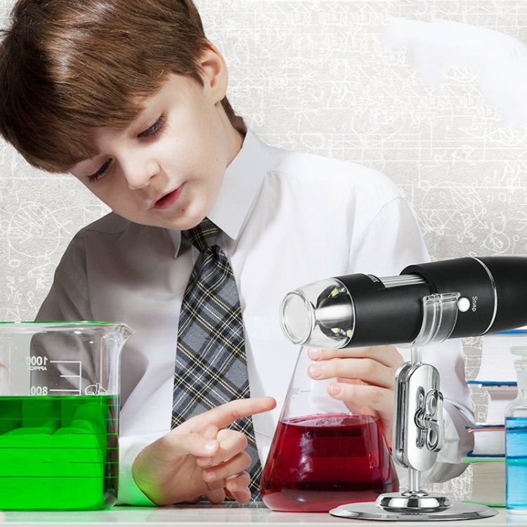 Microscopio digitale portatile a luce LED con connessione WIFI wireless 50X-1000X, W05, W05-B, W05-Z11054