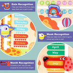 Calendario didattico 7 in 1 in legno per bambini