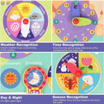 Calendario didattico 7 in 1 in legno per bambini