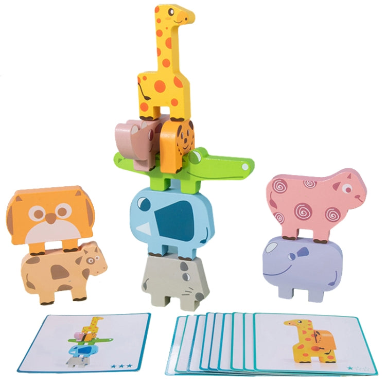 Giocattolo impilabile Animal Balance in legno per bambini
