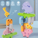 Giocattolo impilabile Animal Balance in legno per bambini