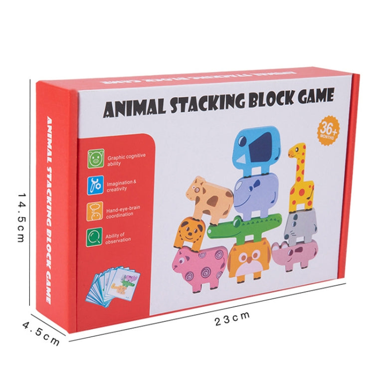 Giocattolo impilabile Animal Balance in legno per bambini
