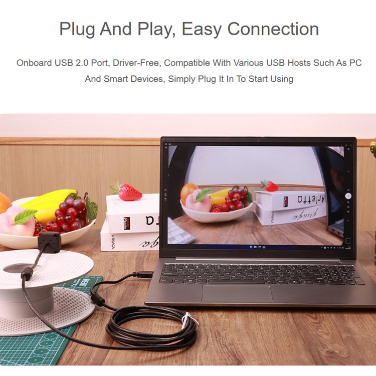 Modulo fotocamera USB Waveshare PS5268 2MP gamma 120 dB