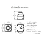 Modulo fotocamera USB Waveshare PS5268 2MP gamma 120 dB