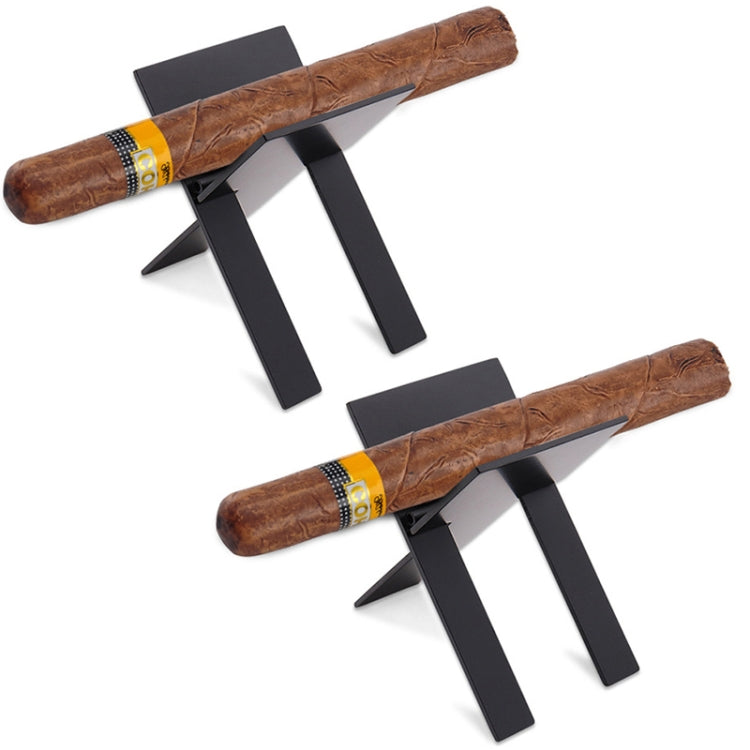 Portasigarette pieghevole portatile in acciaio inossidabile da 2 pezzi, Cigarette Holder Black