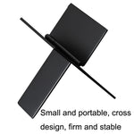 Portasigarette pieghevole portatile in acciaio inossidabile da 2 pezzi, Cigarette Holder Black
