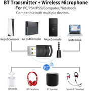 Adattatore Bluetooth 5.0 per PS4/PS5/PC