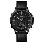 SKMEI 1652 Orologio da uomo in lega di pelle sportiva a doppio movimento, Rose Gold Shell White Machine, Rose Gold Shell Black Machine, Gold Shell White Machine, Gold Shell Black Machine, Black Shell White Machine, Black Shell Black Machine            ...