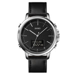 SKMEI 1652 Orologio da uomo in lega di pelle sportiva a doppio movimento, Rose Gold Shell White Machine, Rose Gold Shell Black Machine, Gold Shell White Machine, Gold Shell Black Machine, Black Shell White Machine, Black Shell Black Machine            ...