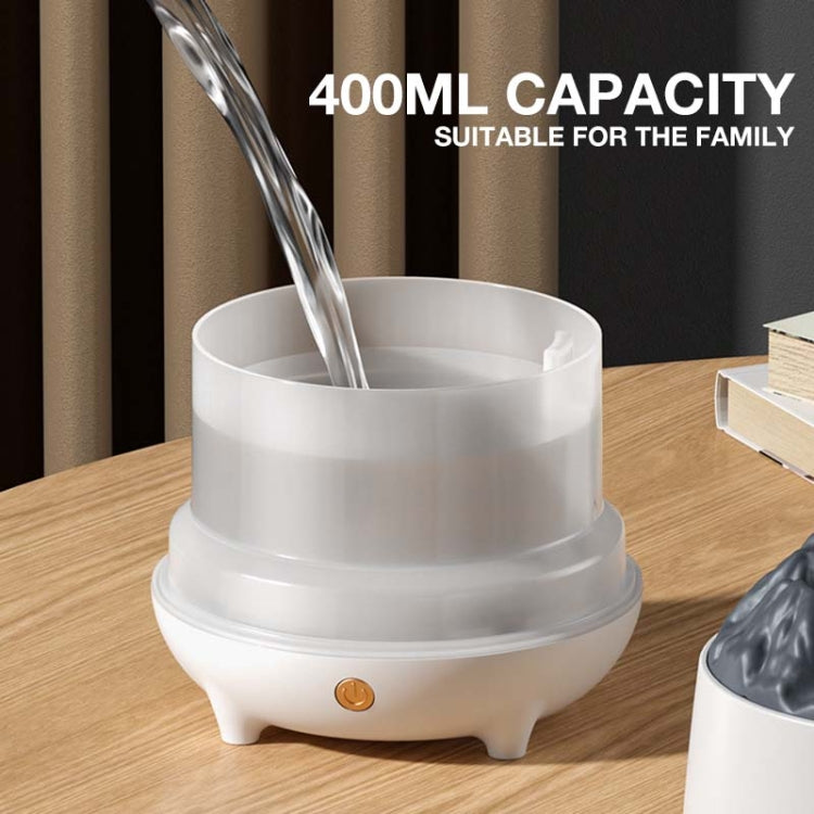 Macchina per aromaterapia domestica con umidificatore a fiamma di simulazione HS01 con luce notturna, Simulation Flame (White), Simulation Flame (Black)