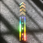 Adesivo riflettente per parafango per auto da 10 pezzi Adesivo decorativo impermeabile modificato, Arrow Star(Black), Arrow Star(White), Arrow Star(Blue), Arrow Star(Yellow), Arrow Star (Red), Arrow Star (Colorful Laser)