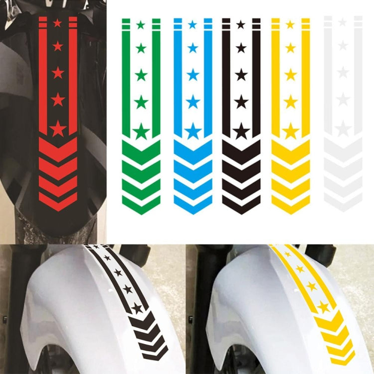 Adesivo riflettente per parafango per auto da 10 pezzi Adesivo decorativo impermeabile modificato, Arrow Star(Black), Arrow Star(White), Arrow Star(Blue), Arrow Star(Yellow), Arrow Star (Red), Arrow Star (Colorful Laser)