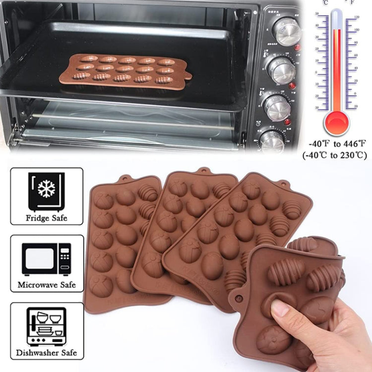 Stampo in silicone per cioccolato in silicone con mini uovo colorato da 10 pezzi, 15 Eggs