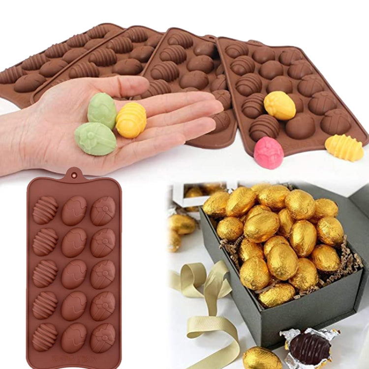 Stampo in silicone per cioccolato in silicone con mini uovo colorato da 10 pezzi, 15 Eggs