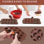 Stampo in silicone per cioccolato in silicone con mini uovo colorato da 10 pezzi, 15 Eggs