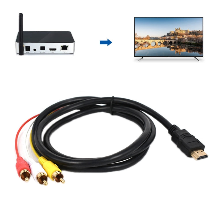 Cavo HDMI a AV/3RCA 1,5 metri con spina placcata oro