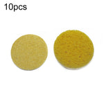 50 spugne di pasta di legno di cotone resistente alle alte temperature per la pulizia del saldatore, specifiche tecniche:, Thin Square 6x6cm, Thin Rectangular 3.5x5cm, Thin Round 5.1cm, Thickened Square 6x6cm, Thickened Rectangular 3.5x5cm             ...