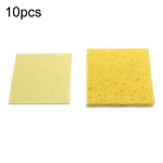50 spugne di pasta di legno di cotone resistente alle alte temperature per la pulizia del saldatore, specifiche tecniche:, Thin Square 6x6cm, Thin Rectangular 3.5x5cm, Thin Round 5.1cm, Thickened Square 6x6cm, Thickened Rectangular 3.5x5cm             ...