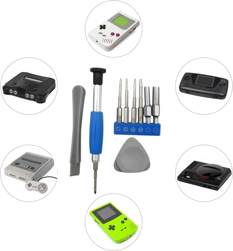 Per Nintendo Switch PSP/GBA/DS/3DS 10 in 1 kit di strumenti di riparazione set di cacciaviti, 10 In 1