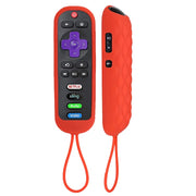 Per TCL Roku RC280/RC282 Custodia in silicone per telecomando ovale da 2 pezzi