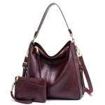 7871 Borsa tote in pelle regolabile di grande capacità Borsa a tracolla multiscomparto, Red, Blue, Black, Coffee, Grey, Pink, Brown, Purple Red, 2-In-1 Brown, 2-In-1 Black, 2-In-1 Purple Red, 2-In-1 Blue, 2-In-1 Gray, 2-In-1 Red, 2-In-1 Pink
