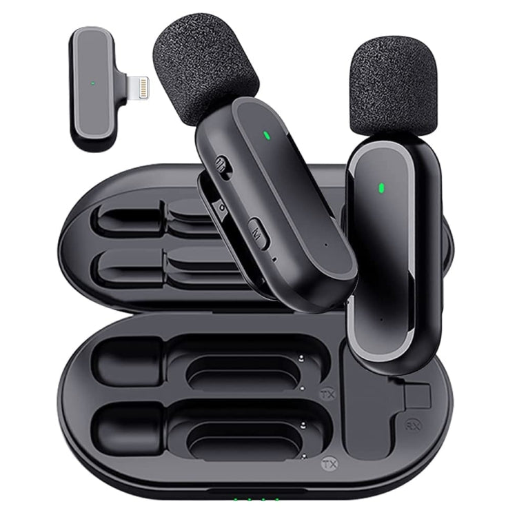 Microfono lavalier wireless con microfono di registrazione video con riduzione del rumore della scatola di ricarica, specifiche:, K63 One To Two  Type-C Interface, K63 One To Two  8 Pin Interface, K61 One To  One Type-C Interface�����������������������...