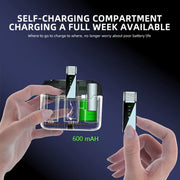 Microfono lavalier wireless con display digitale e vano ricarica