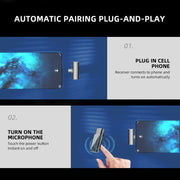 Microfono lavalier wireless con display digitale e vano ricarica