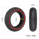 Per Ninebot Max G30 10 X 2,5 pollici (60/70-6,5) Pneumatico in gomma piena per scooter, 10 X 2.5 Inch Red Line, 10 X 2.5 Inch Black
