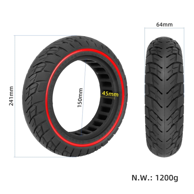 Per Ninebot Max G30 10 X 2,5 pollici (60/70-6,5) Pneumatico in gomma piena per scooter, 10 X 2.5 Inch Red Line, 10 X 2.5 Inch Black
