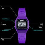 SKMEI 1460 Orologio sportivo sottile impermeabile multifunzione luminoso per bambini