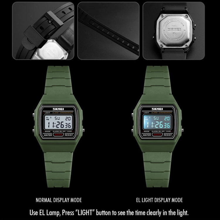 SKMEI 1460 Orologio sportivo sottile impermeabile multifunzione luminoso per bambini