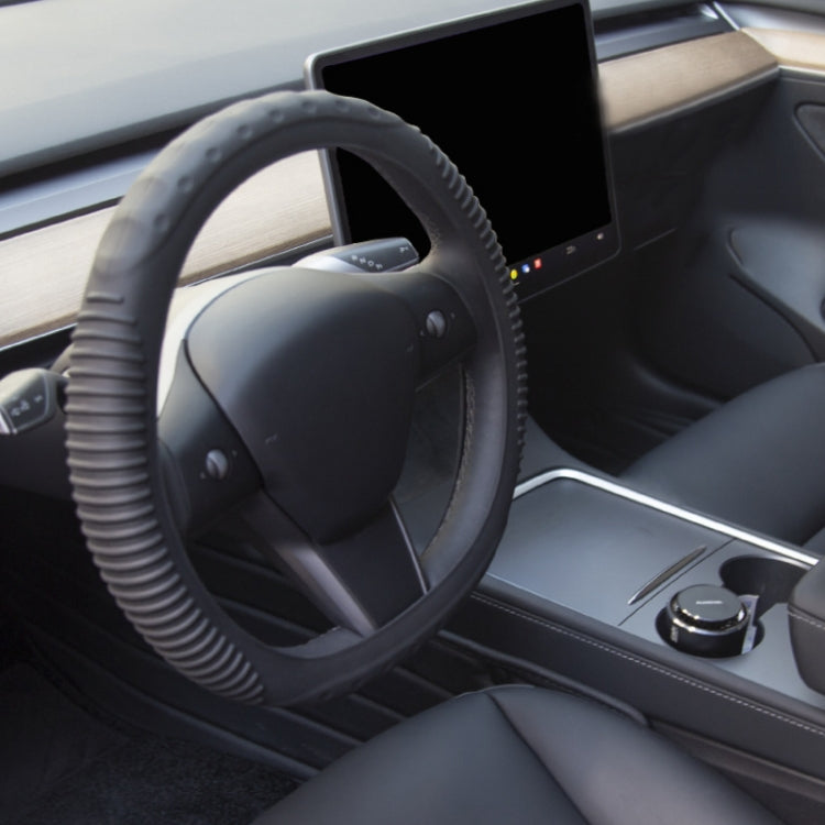Coprivolante per auto a punta concava antiscivolo resistente all'usura in silicone, 34-38cm