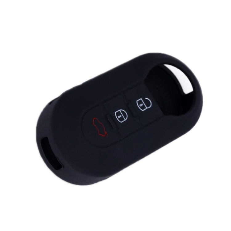 Per Fiat 500 Custodia in silicone per telecomando pieghevole a 3 pulsanti da 2 pezzi