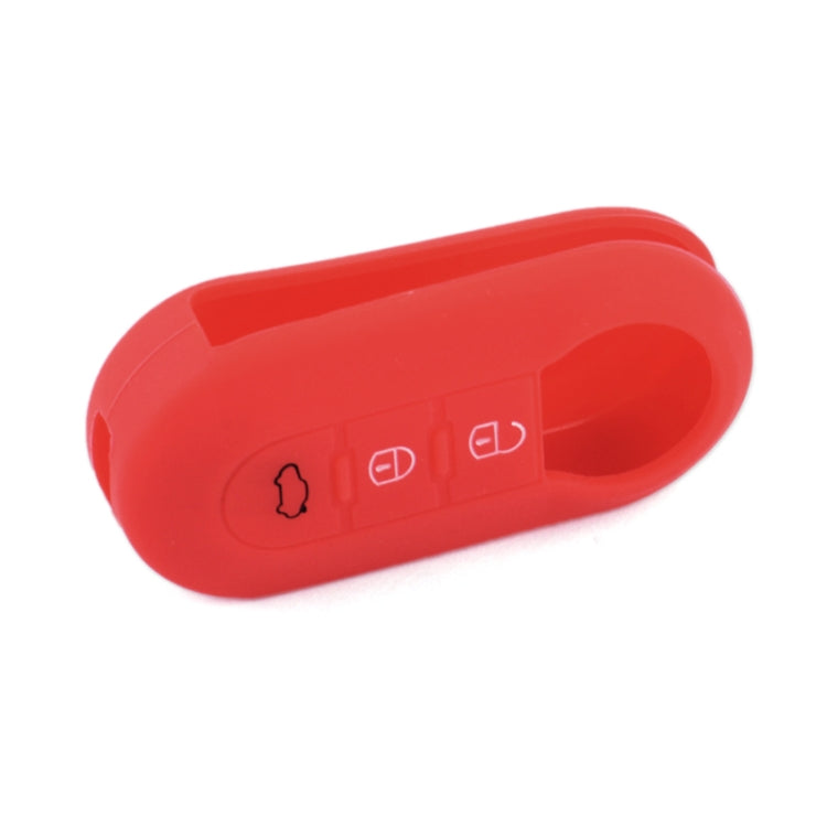 Per Fiat 500 Custodia in silicone per telecomando pieghevole a 3 pulsanti da 2 pezzi