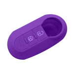Per Fiat 500 Custodia in silicone per telecomando pieghevole a 3 pulsanti da 2 pezzi