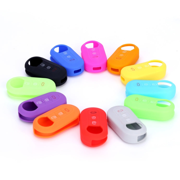 Per Fiat 500 Custodia in silicone per telecomando pieghevole a 3 pulsanti da 2 pezzi