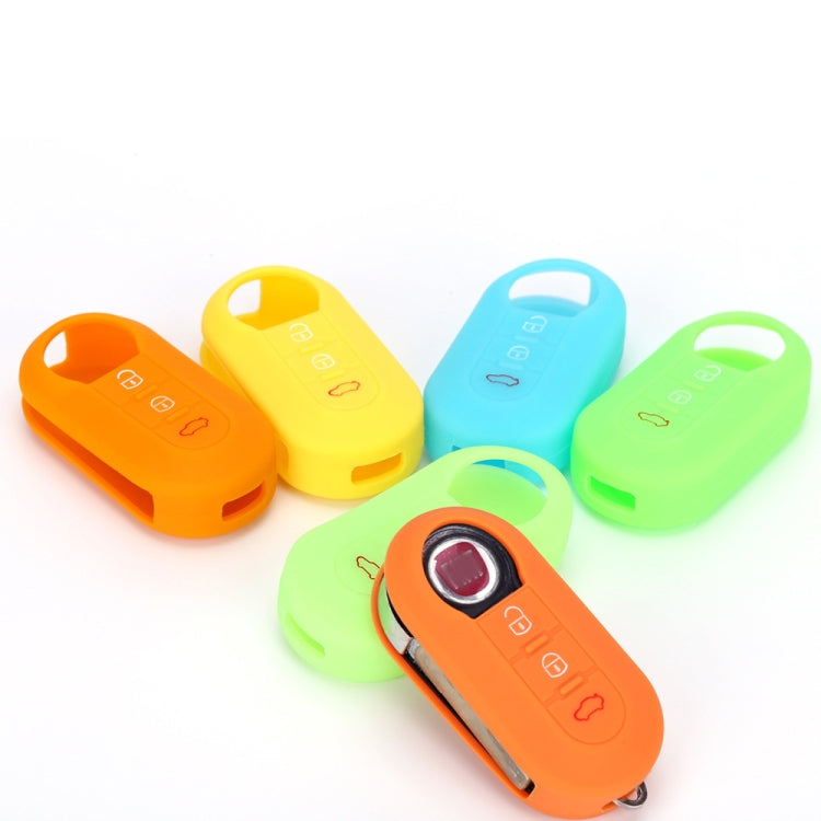 Per Fiat 500 Custodia in silicone per telecomando pieghevole a 3 pulsanti da 2 pezzi