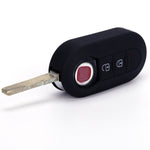 Per Fiat 500 Custodia in silicone per telecomando pieghevole a 3 pulsanti da 2 pezzi