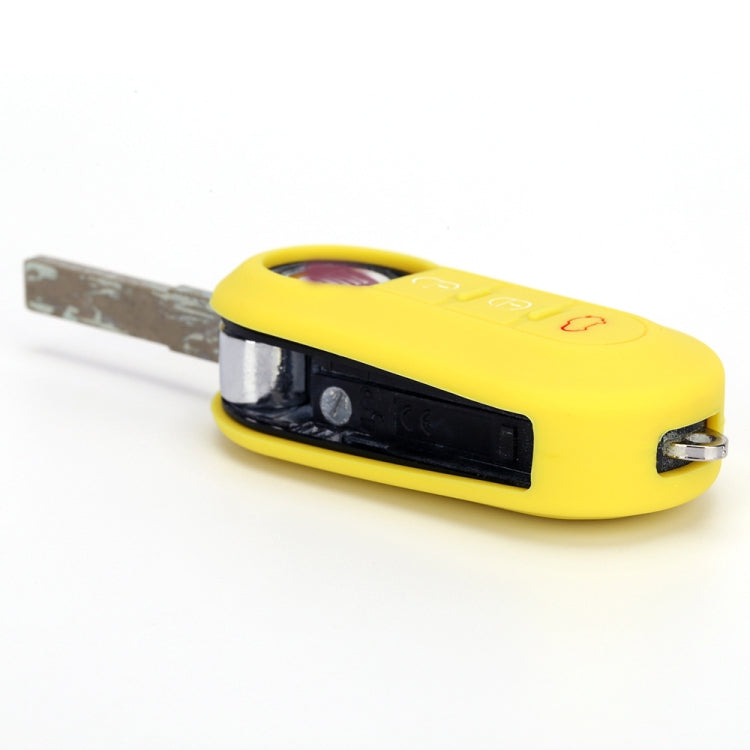 Per Fiat 500 Custodia in silicone per telecomando pieghevole a 3 pulsanti da 2 pezzi