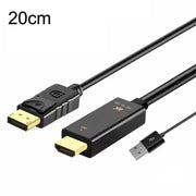 Adattatore da HDMI a DP 4K 60Hz con convertitore HD di alimentazione, H146 25cm, H147 180cm