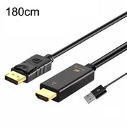 Adattatore da HDMI a DP 4K 60Hz con convertitore HD di alimentazione, H146 25cm, H147 180cm
